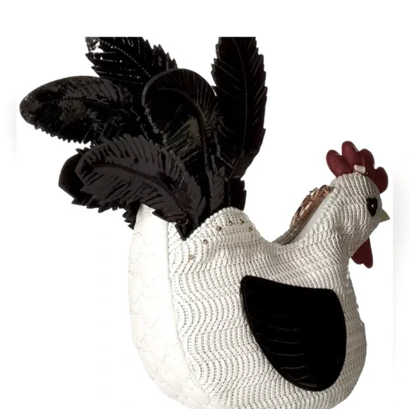 RARE NIP Betsey Johnson Wing Man Rooster 🐔 👜 in orginal packaging Collectors pc. - Picture 7 of 12